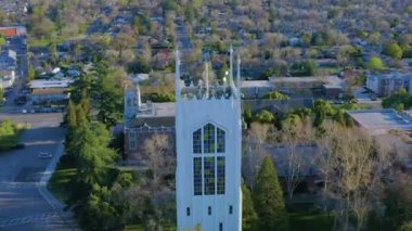 Stockton, California, Aerial View, Pasifik Üniversitesi, Burns Kulesi