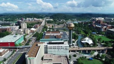 Knoxville, Drone View, Downtown, Tennessee, Muhteşem Manzara