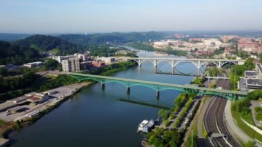 Knoxville - Full Overview, Tennessee, Drone Flying, Downtown, Tennessee Nehri