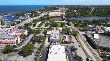 Melbourne, Florida, Indian River, Aerial View, Downtown