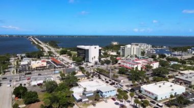 Melbourne, Florida, Aerial View, Downtown, Indian River