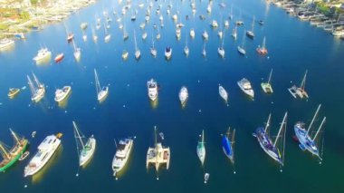 Newport Plajı, Kaliforniya, İnanılmaz Manzara, Hava Manzarası, Newport Limanı