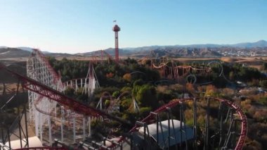 Santa Clarita, Six Flags Magic Mountain, Aerial View, California