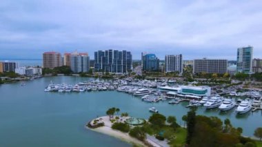 Sarasota, Havadan Bakış, Bayfront, Florida, Muhteşem Manzara