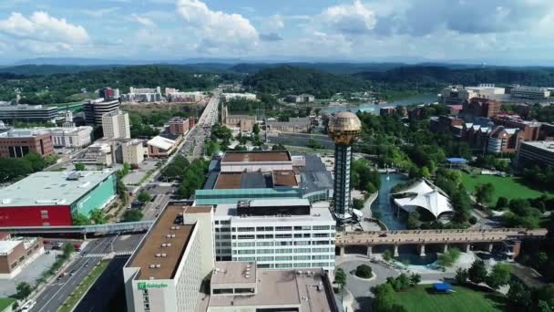Knoxville Drone View Centro Città Tennessee Paesaggio Fantastico — Video Stock