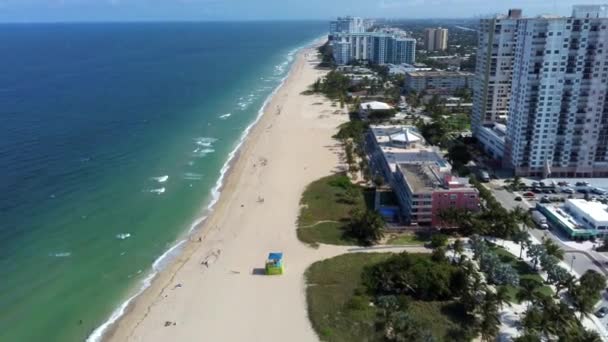 Pompano Beach Floridas Atlantic Coast Amazing Landscape Aerial Flying — 비디오