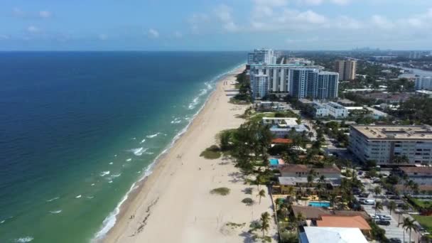 Pompano Beach Floridas Atlantic Coast Amazing Landscape Drone View — 비디오