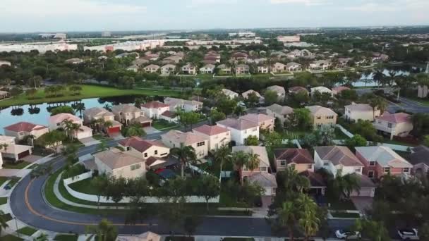 Miramar Florida Luftfahrt Erstaunliche Landschaft Blick Auf Das Wasser — Stockvideo