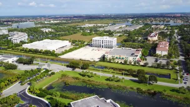 Miramar Florida Centro Cidade Voar Aéreo Paisagem Incrível — Vídeo de Stock