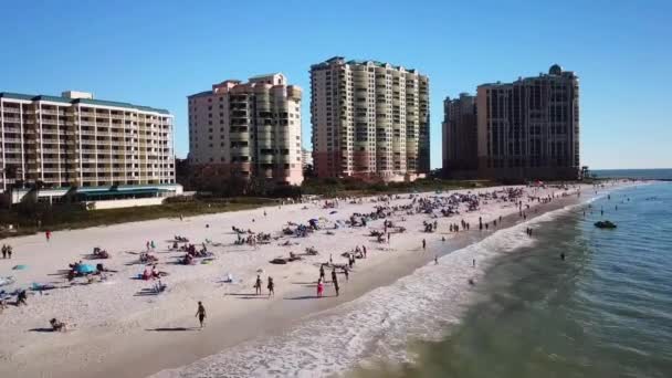 Marco Island Beach Aerial View Florida Amazing Landscape Golf Van — Stockvideo