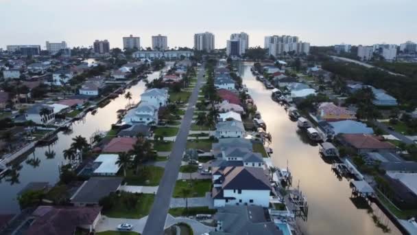 Napels Luchtfoto Downtown Florida Amazing Landscape — Stockvideo