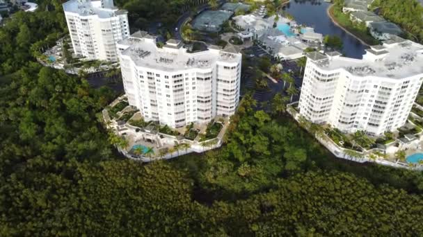 Napels Luchtfoto Florida Downtown Amazing Landscape — Stockvideo