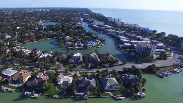 Napels Downtown Aerial View Florida Verbazingwekkend Landschap — Stockvideo