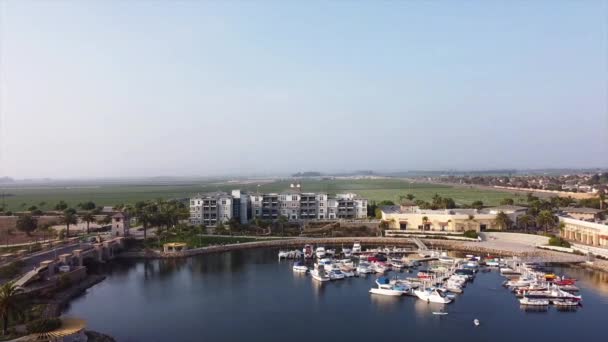 Oxnard Channel Adaları Limanı Aerial View California Nanılmaz Manzara — Stok video