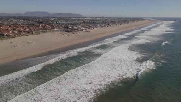 Oxnard Kalifornien Luftaufnahme Oxnard State Beach Park Erstaunliche Landschaft — Stockvideo