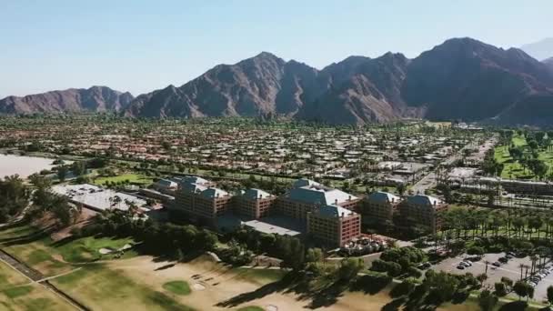 Palm Springs Vista Aérea Centro Cidade Paisagem Incrível Califórnia — Vídeo de Stock