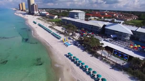 Panama City Beach Florida Mexikanska Golfen Fantastiskt Landskap Flygfoto — Stockvideo