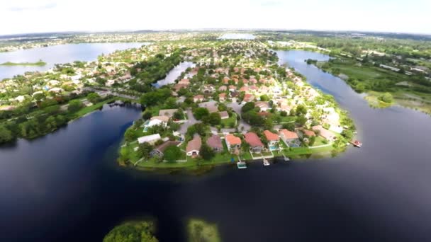 Pembroke Pines Silverlakes Florida Voar Aéreo Paisagem Incrível — Vídeo de Stock