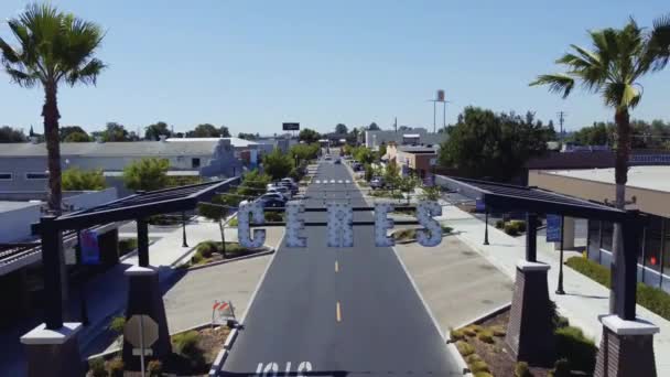 Ceres California Paisaje Increíble Vista Aérea Centro Ciudad — Vídeos de Stock