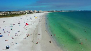 Siesta Key Sahili, Meksika Körfezi, Hava Manzarası, Florida, İnanılmaz Manzara