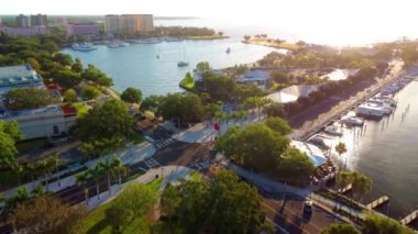 St. Petersburg Marina, Florida, Şehir Merkezi, Drone View, Muhteşem Manzara