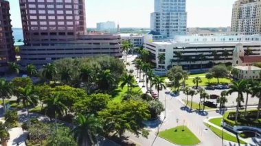 West Palm Beach, Aerial View, Downtown, Florida, İnanılmaz Manzara