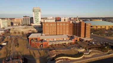 Wichita, Drone View, Downtown, Kansas, İnanılmaz Manzara
