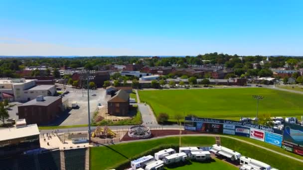 Lancaster Pennsylvania Binnenstad Uitzicht Drone Amazing Landschap — Stockvideo