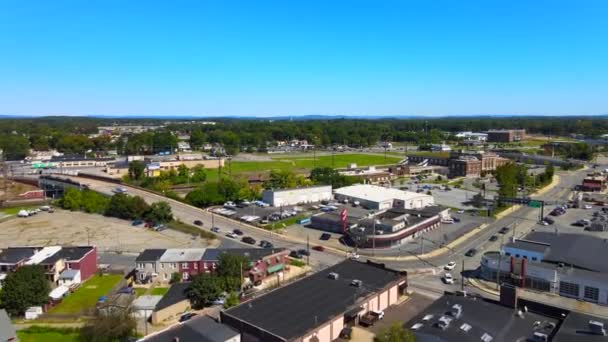 Lancaster Pensilvânia Centro Cidade Paisagem Incrível Vista Aérea — Vídeo de Stock