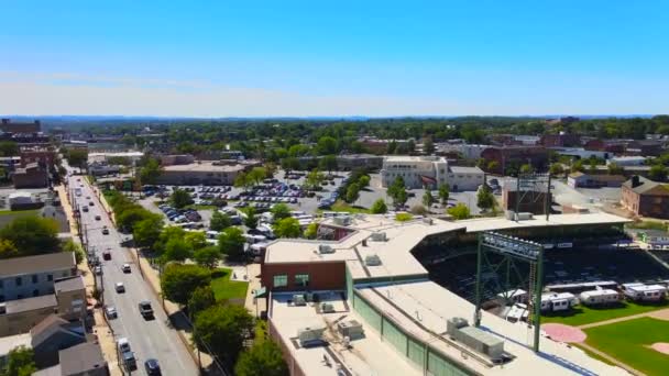 Lancaster Pennsylvania Aerial View Downtown Amazing Landscape — Stock video
