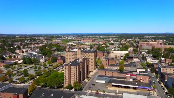 Lancaster Pennsylvania Drone Volare Centro Città Paesaggio Fantastico — Video Stock