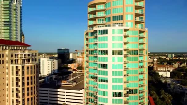 Petersburg Florida Downtown Nanılmaz Manzara Drone View — Stok video