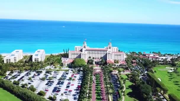 Палм Бич Вид Воздуха Breakers Palm Beach Атлантическое Побережье Флориды — стоковое видео