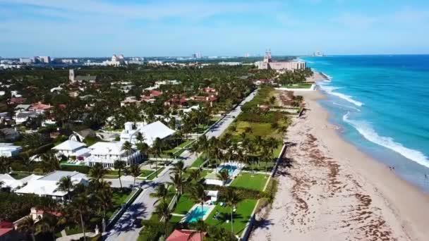 Palm Beach Vista Aerea Costa Atlantica Della Florida Paesaggio Incredibile — Video Stock