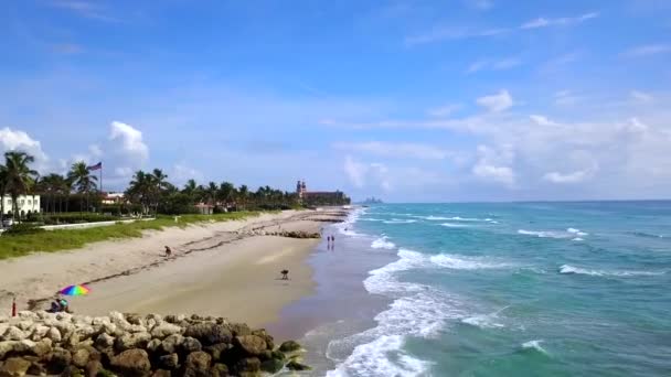 Palm Beach Hava Uçuşu Florida Nın Atlantik Sahili Nanılmaz Manzara — Stok video