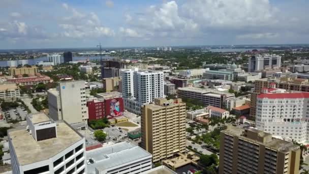 West Palm Beach Aerial Flying Florida Belváros Csodálatos Táj — Stock videók