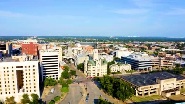 Wichita Vistas Los Drones Paisaje Increíble Kansas Centro Ciudad — Vídeo de stock