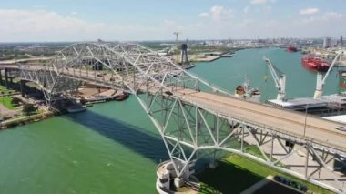 Corpus Christi, Hava Manzarası, Liman Köprüsü, Corpus Christi Körfezi, Şehir Merkezi, Teksas