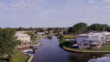 Westhampton Plajı, New York Eyaleti, Drone View, WHB Village Marina, Long Island