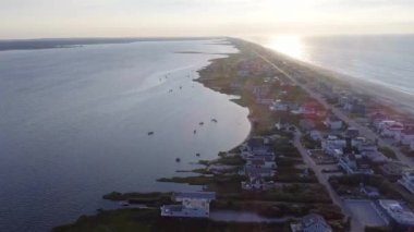 Westhampton Plajı, New York Eyaleti, Dune Yolu, Long Island, Drone View