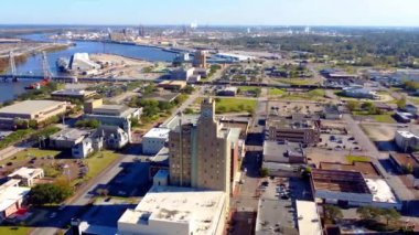 Beaumont, Texas, Drone View, Downtown, İnanılmaz Manzara