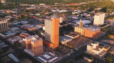 Lubbock, Teksas 'ta Akşam, İnanılmaz Manzara, Hava Manzarası, Şehir Merkezi