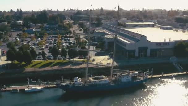 Alameda California Drone View Tidal Canal Paesaggio Fantastico — Video Stock