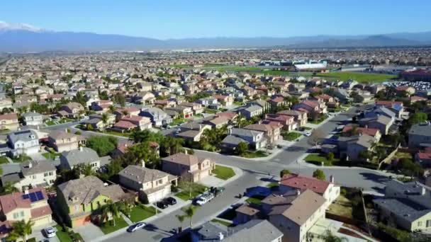 California Eastvale Amazing Landscape Aerial View Downtown — 비디오