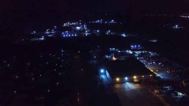 Corona Gece Kaliforniya Şehir Merkezi Drone View Şehir Işıkları — Stok video