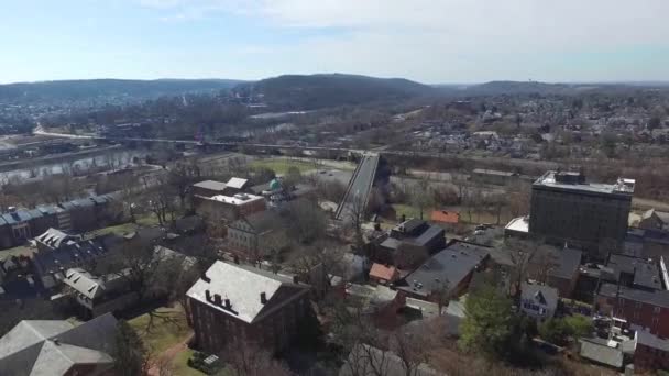 Bethléem Pennsylvanie Paysage Incroyable Vue Aérienne Centre Ville — Video