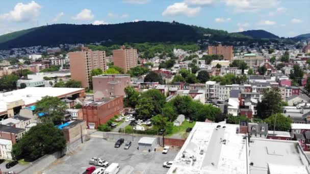 Läsa Pennsylvania Drone View Fantastiskt Landskap Centrum — Stockvideo