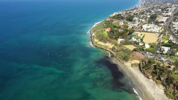 Encinitas Καλιφόρνια Ακτή Ειρηνικού Καταπληκτικό Τοπίο Αεροφωτογραφία — Αρχείο Βίντεο