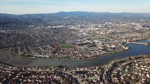 Foster City Californie Centre Ville Baie San Francisco Vue Aérienne — Video