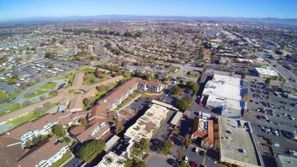 Salinas Kalifornien Downtown Fantastiskt Landskap Flygfoto — Stockvideo